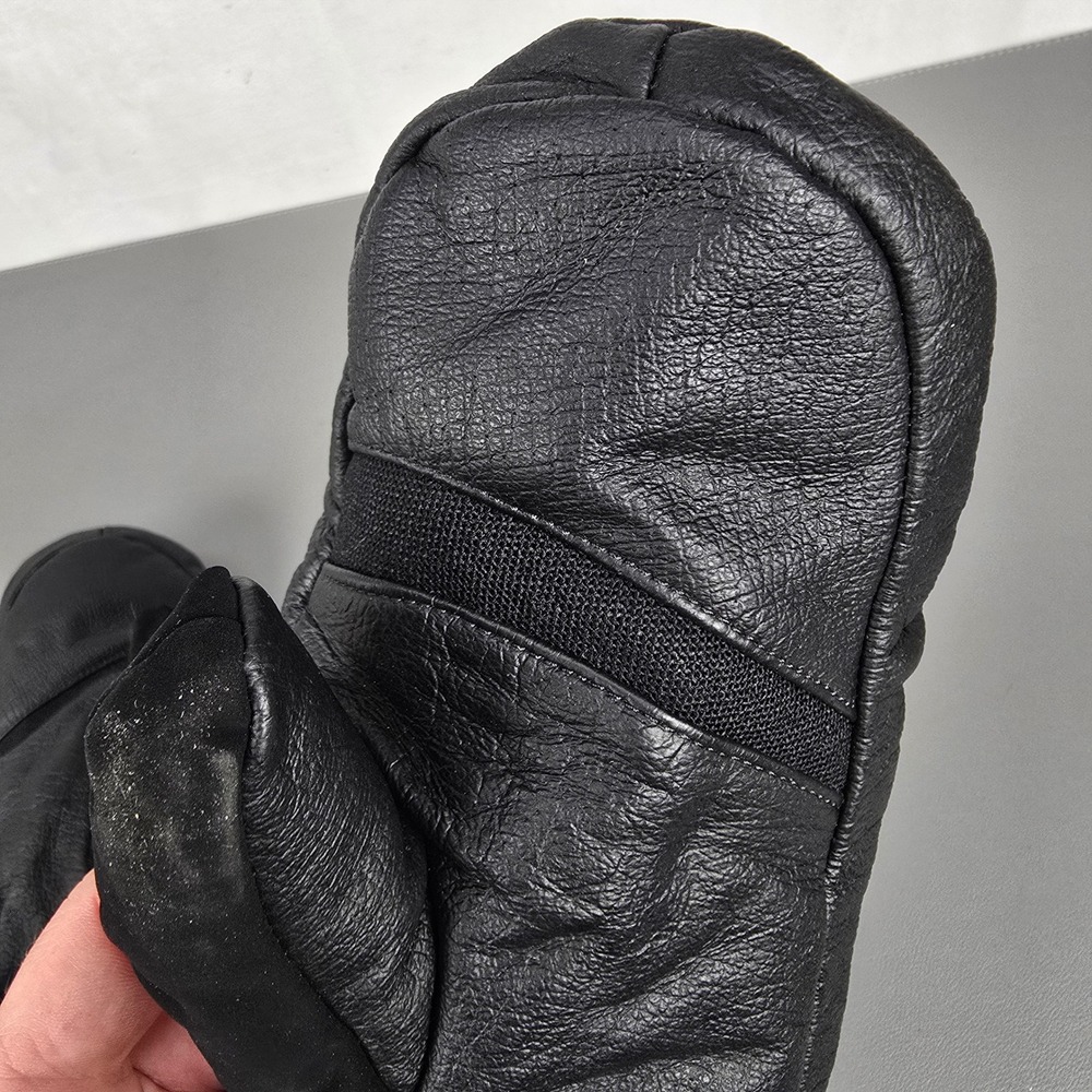 Marmot Primaloft Insulated Mittens Black Leather Palm Winter Snow Gloves Women S - Picture 7 of 15